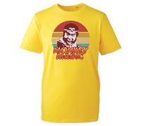 Monkey Magic T-Shirt - Mens Fantasy TV Show Martial Arts 70s 80s Retro Tee (Yellow, L Years)