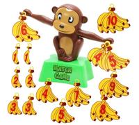 Monkey Math Balance Scales For Children, 23 * 16 * 8cm ABS Balance Scales With Weights, Comes With 15 Bananas, Introduces Math Concepts Such As Number Recognition, Sorting, Counting