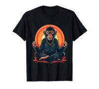Monkey Meditation Hindu Buddhist Spiritual Yoga Zen Buddha Value Graphic T-Shirt