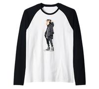 Monkey Motif Art Animal Lover Cartoon Men Women Kids Raglan Baseball Tee
