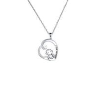 Monkey Necklace Engraved I Love You More CZ Monkey Love Heart Pendant Necklace,Jewelry for Women & Girls,Gifts for Girlfriend, Daughter,Wife, Sister, Grandma, Mom (Monkey Necklace)