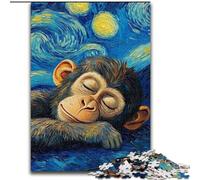 Monkey Night Sky Puzzles for Adults Teens 1000 Pieces, Educational Games Home Decoration Birthday Present, Gifts, Wall Art (26x38cm)
