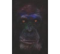 Monkey Notebook: Blank Lined Notebook for All Ages, Monkey, Chimpanzee, Black | 6x9 inches, 110 pages | Gifts for Birthdays, Christmas, Thanksgiving and more