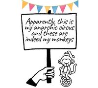 monkey on a circus wheel Notebook ,writing journal , 100 pages