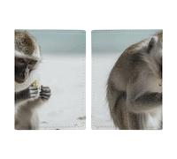 Monkey on The Ground Passport Holder, ID Card Protector Case Passport Holder with Slot Passports Travel Wallet Document Cover for Women And Men