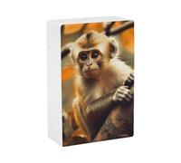 Monkey on Tree Cigarette Case Portable Novelty Cigarette Packing Box Crush Proof Waterproof Cigarette Box Novelty Gifts for Friend