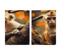 Monkey on Tree Passport Holder Ultra Slim PU Leather Travel Document Organizer Compact Premium International US Passport Protector Cover for Women Men