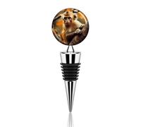 Monkey on Tree Wine Stoppers for Wine Bottles Reusable Bottles Stopper Decorative Beverage Bottle Stopper Vacuum Silicone Champagne Beer Collection