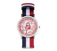 Monkey Paper-Cut for Window Decoration Nylon Wrist Watches Braided Stra Non-Scale Casual Watch for Work Workout