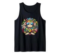 Monkey Peace Sign Tie Dye For Boys And Girl Hippie Colorful Tank Top