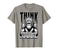 Monkey Playing Chess Think Funny Checkmate Chimp Ape T-Shirt