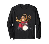 Monkey Playing Drums Drummer Band The Animal Long Sleeve T-Shirt