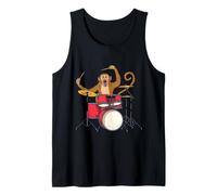 Monkey Playing Drums Drummer Band The Animal Tank Top