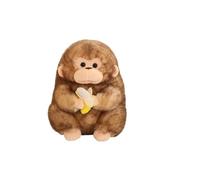 Monkey Plush Animal - 30cm Soft Doll Holding a Monkey Banana Toy, Soft Plush Fabric | Softs Pelu What Animal for Kids Birthday Living Room Sofa Bedroom