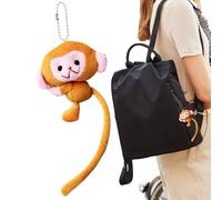 Monkey Plush Cartoon Stuffed Keychain Doll Soft Design | Creative Animal Toy, Decorative Car Key Accessories, Backpack or Bag, Gift for Boys and Girls