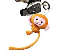 Monkey Plush Peluscola Plush Monkey Keychain,Cartoon Stuffed Cartoon Keychain Doll | Soft Animal Toy, Creative Car Key Holder, Decorative Accessory