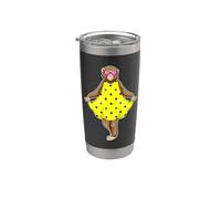 Monkey Polka Dots Dress Stainless Steel Insulated Tumbler