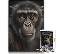 Monkey Portrait 1000 Piece Jigsaws for Teenagers Fun Learning with Brain Game Perfect Thoughtful Festive Present Size 38x26cm
