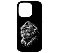 Monkey Portrait Black and White Animal Lover Case for iPhone 14 Pro