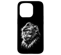 Monkey Portrait Black and White Animal Lover Case for iPhone 15 Pro