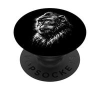Monkey Portrait Black and White Animal Lover PopSockets Adhesive PopGrip