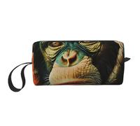 Monkey Printed Makeup Bag with Handle, Lightweight Portable Cosmetic Organiser for Travel, Gym & Daily Use â€“ Gift for Women Girls