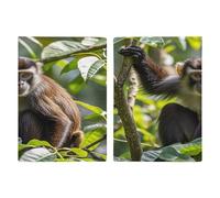 Monkey PU Leather Passport Holder, Multiple Pockets Passport Cover, Travel Document Organizer for Men Women