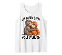 Monkey Punch Cute Monkey Punch The World Loves You Punch Tank Top
