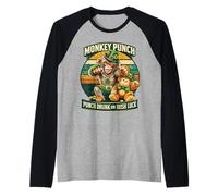 Monkey Punch Irish Luck St Patrick’s Day Raglan Baseball Tee