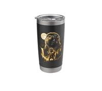 Monkey Punch Moonlit Macaque Jungle Wildlife Art Stainless Steel Insulated Tumbler