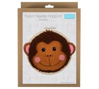 Trimits Punch Needle Hoop Kit, 20.3cm (8in), Monkey