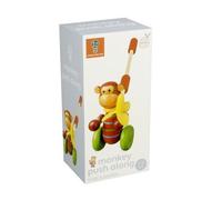 Monkey Push Along Toy - Animal Push and Pull Along Toys for 1 Year Olds, Wooden Toys - Toddler Toys, Perfect 1st Birthday Gifts For Boy and Girl - Early Development & Activity Toys by Orange Tree Toys