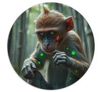 Monkey Puzzle 1000Pc Jigsaw Animals Das Tier Wild Animals Beast Rotundity Jigsaws Adults Kids Puzzles Reliever Family Game Stress Difficult Suitable for Home Adult Decor Impossible (67.5x67.5cm)