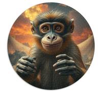 Monkey Puzzle 1000Pc Jigsaw Animals Das Tier Wild Animals Beast Rotundity Jigsaws Adults Kids Puzzles Reliever Family Game Stress Difficult Suitable for Home Adult Decor Impossible (67.5x67.5cm)