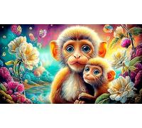 monkey Puzzle Game 1000 Piece Recycled Paper Impossible Hard Difficult Challenging for The Whole for Women, Gifts for Men 70x50cm/1000pcs