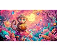 monkey Puzzle Game 1000 Piece Recycled Paper Impossible Hard Difficult Challenging for The Whole for Women, Gifts for Men 70x50cm/1000pcs