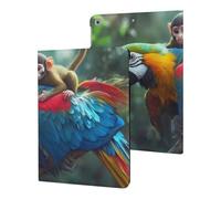 Monkey Riding Macaw Parrot Tablet Case for iPad 10th Generation/9th Generation/8th Generation/7th Generation