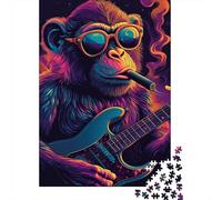 Monkey Rockstar Vibes-2 Jigsaw Puzzle for Adults, 1000 Pieces, 70x50cm/1000pcs, Low-dust White Cardboard Pieces; A Quiet Indoor Pastime at Home