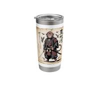 Monkey Samurai Art Japanese Vintage Stainless Steel Insulated Tumbler