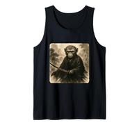 Monkey Samurai Warrior Katana Kimono Zen Sumi-E Vintage Tank Top