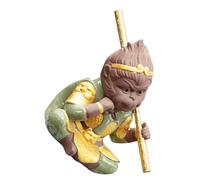 Monkey Sculpture and Ornament Sand Pet Elegant Tea Desktop for Decoration, Small Inspired by Chinese Legends Home Office Table Tabletop