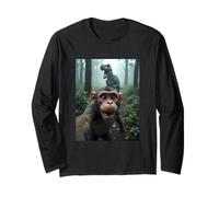 Monkey Selfie with Dinosaur - Jurassic Mayhem Long Sleeve T-Shirt