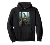 Monkey Selfie With Dinosaur - Jurassic Mayhem Pullover Hoodie