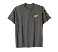 Monkey showing middle finger out of a pocket T-Shirt