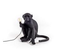 Monkey Sitting Table Lamp Black Outdoor