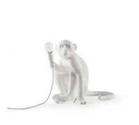 Monkey Sitting Table Lamp White