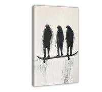 Monkey Skateboard Canvas Poster Bedroom Decor Landscape Office Room Decor Gift 08x12inch(20x30cm)