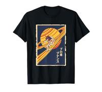 Monkey Space Saturn Ring Surfer Astronaut Japanese T-Shirt