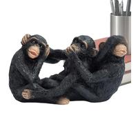Monkey Statue Decor,Wise Monkeys Resin Sculpture for Table | Animal Ornament Figurine for Desk Living Room Balcony Backyard Garden Shelf