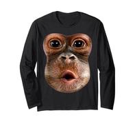 Monkey Stomach Blow Face Funny Meme Halloween Costume Long Sleeve T-Shirt